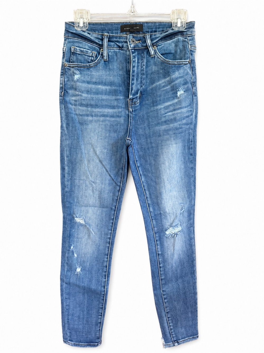 Risen Jeans Women’s Size 5/27 Distressed Skinny Jeans Medium Wash